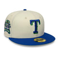 Texas Rangers MLB Cooperstown White & Blue 59FIFTY Fitted Cap-klyvox