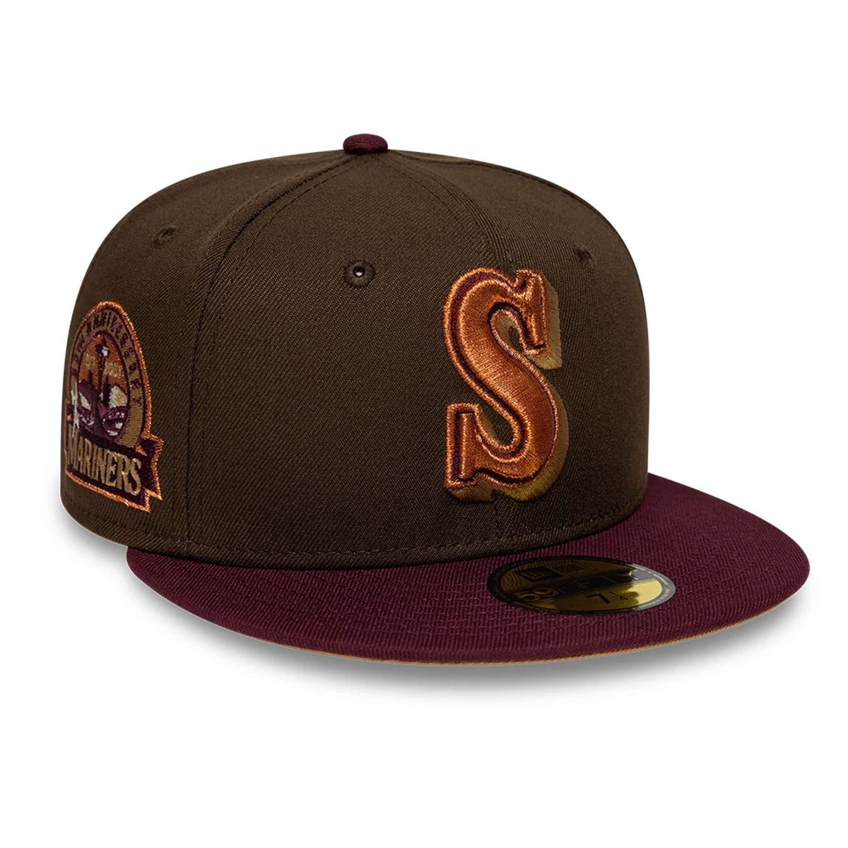 Seattle Mariners MLB Cooperstown Dark Brown 59FIFTY Fitted Cap-klyvox