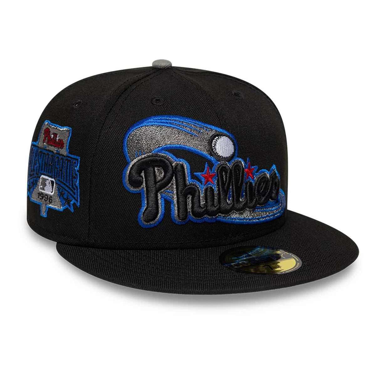 Philadelphia Phillies MLB Cooperstown Black 59FIFTY Fitted Cap-klyvox