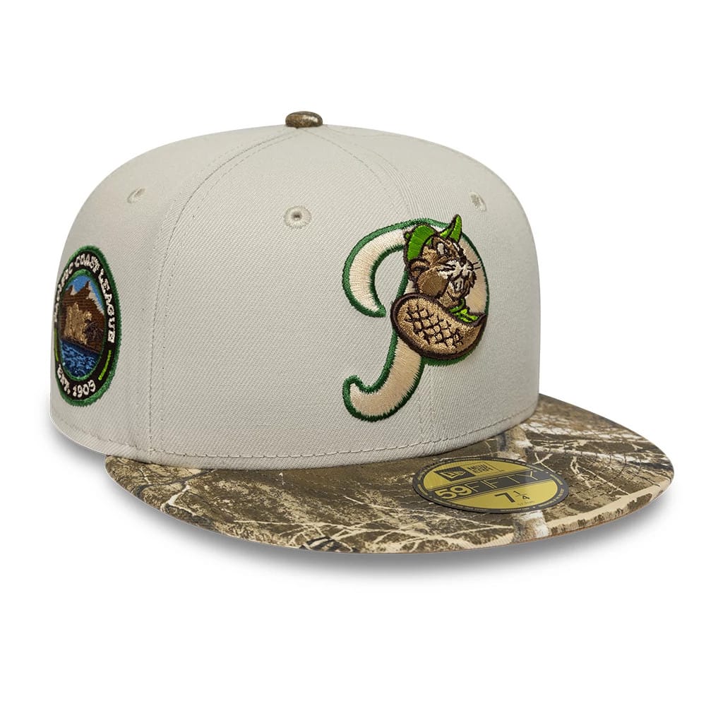 Portland Beavers MiLB Hometown Beige 59FIFTY Fitted Cap-klyvox