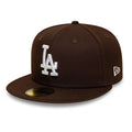 LA Dodgers MLB Dark Brown 59FIFTY Fitted Cap-klyvox