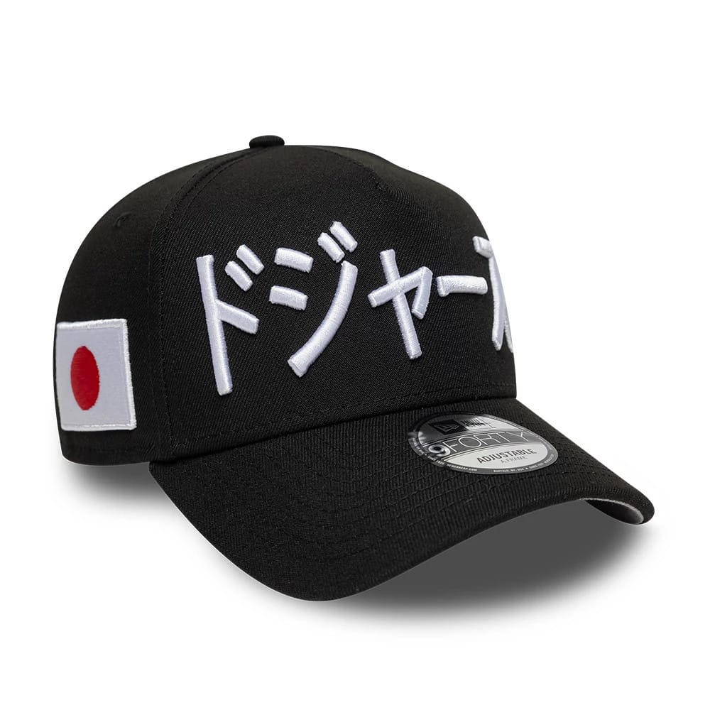 LA Dodgers MLB Kanji Black 9FORTY A-Frame Adjustable Cap-klyvox