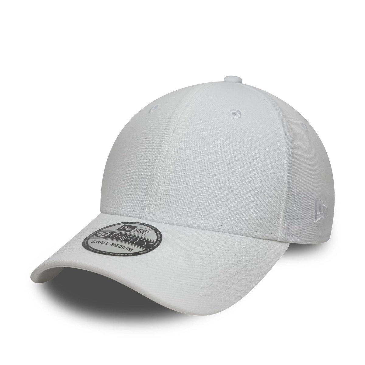 New Era White 39THIRTY Stretch Fit Cap-klyvox