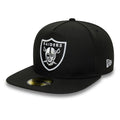 Las Vegas Raiders NFL Flat Black 59FIFTY A-Frame Fitted Cap-klyvox