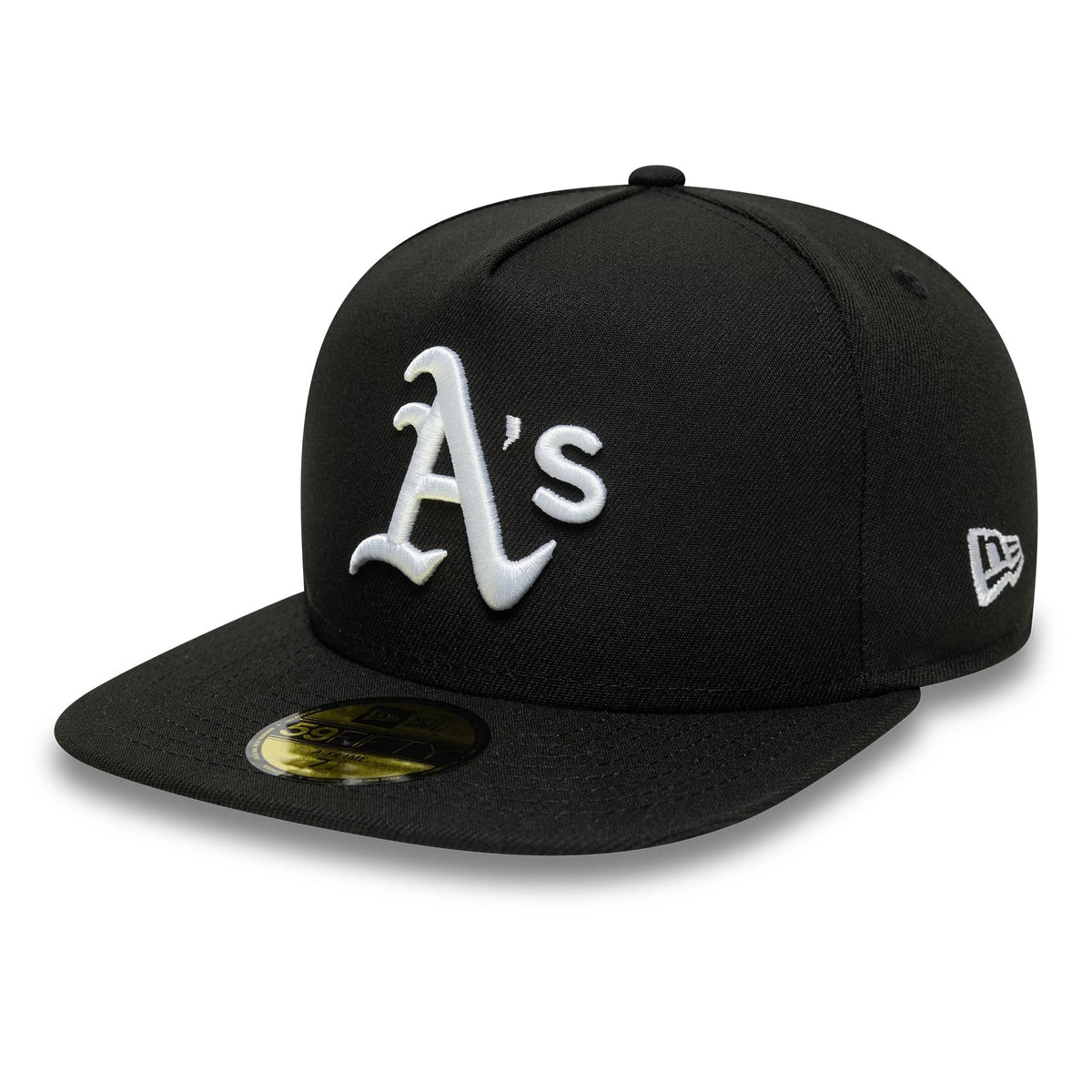 Oakland Athletics MLB Flat Black 59FIFTY A-Frame Fitted Cap-klyvox