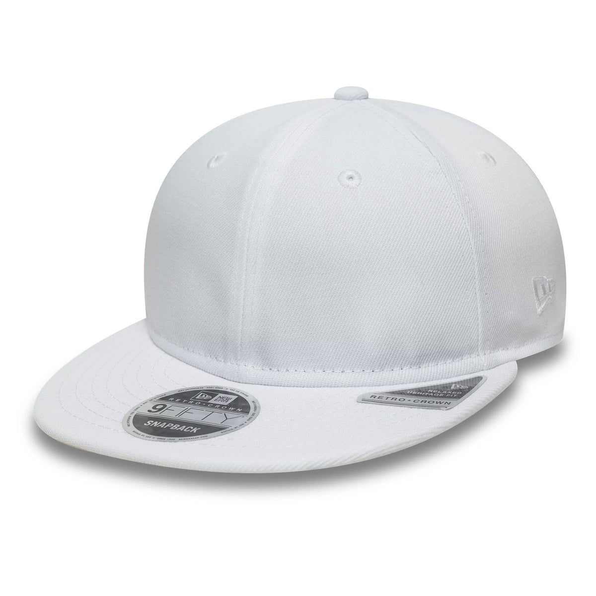 New Era White Retro Crown 9FIFTY Snapback Adjustable Cap-klyvox