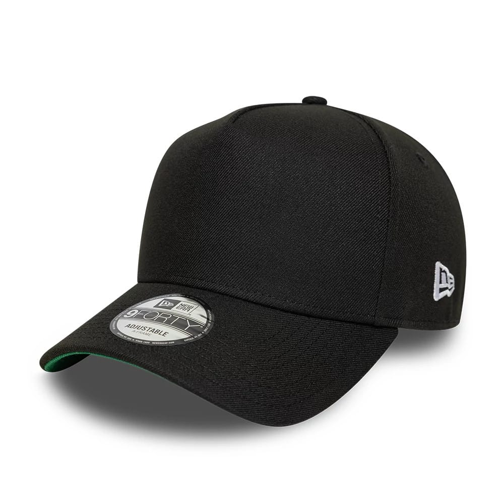New Era Black 9FORTY A-Frame Adjustable Cap-klyvox