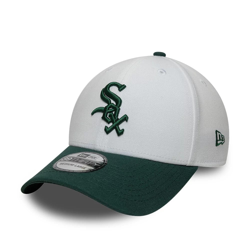 Chicago White Sox MLB White 39THIRTY Stretch Fit Cap-klyvox