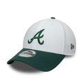Atlanta Braves MLB White 39THIRTY Stretch Fit Cap-klyvox