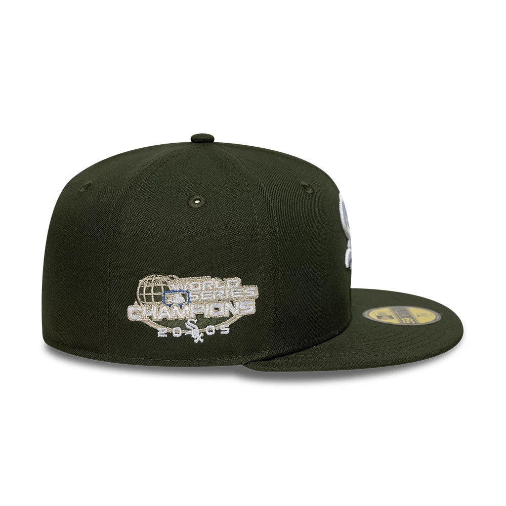Chicago White Sox MLB Dark Green 59FIFTY Fitted Cap-klyvox
