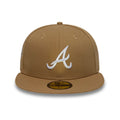 Atlanta Braves MLB Beige 59FIFTY Fitted Cap-klyvox