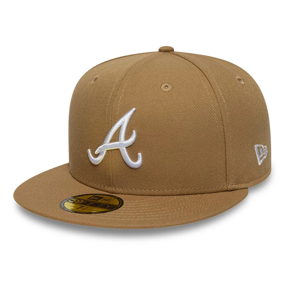 Atlanta Braves MLB Beige 59FIFTY Fitted Cap-klyvox