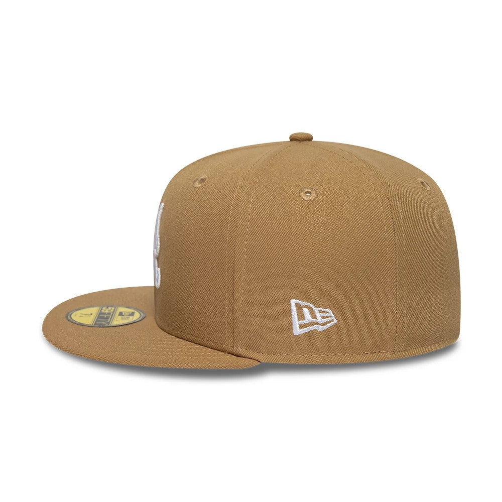 Atlanta Braves MLB Beige 59FIFTY Fitted Cap-klyvox