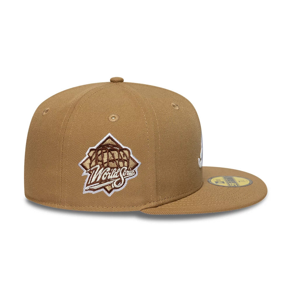 Atlanta Braves MLB Beige 59FIFTY Fitted Cap-klyvox