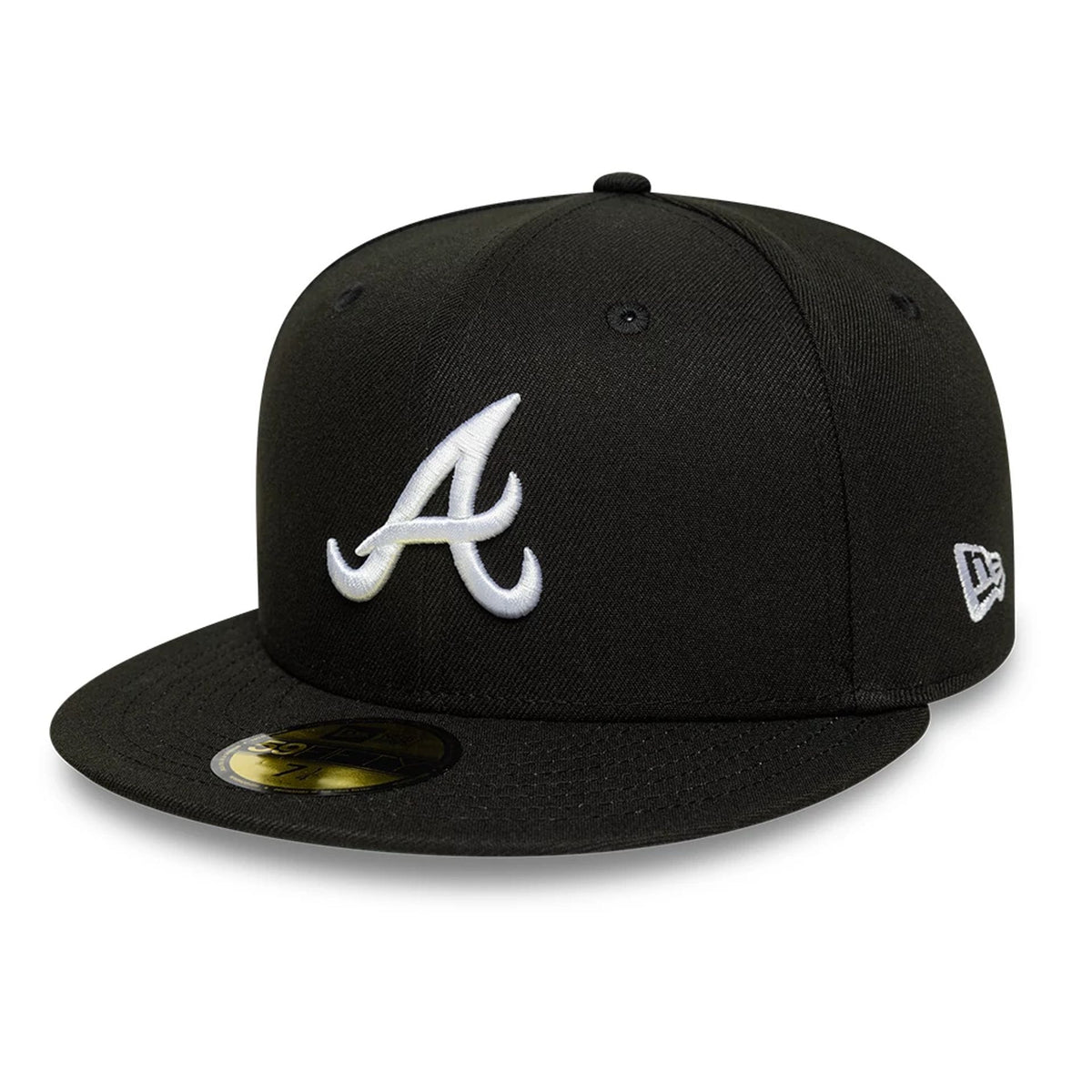 Atlanta Braves MLB Black 59FIFTY Fitted Cap-klyvox