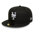 New York Mets MLB Black 59FIFTY Fitted Cap-klyvox