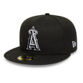 LA Angels MLB Black 59FIFTY Fitted Cap-klyvox