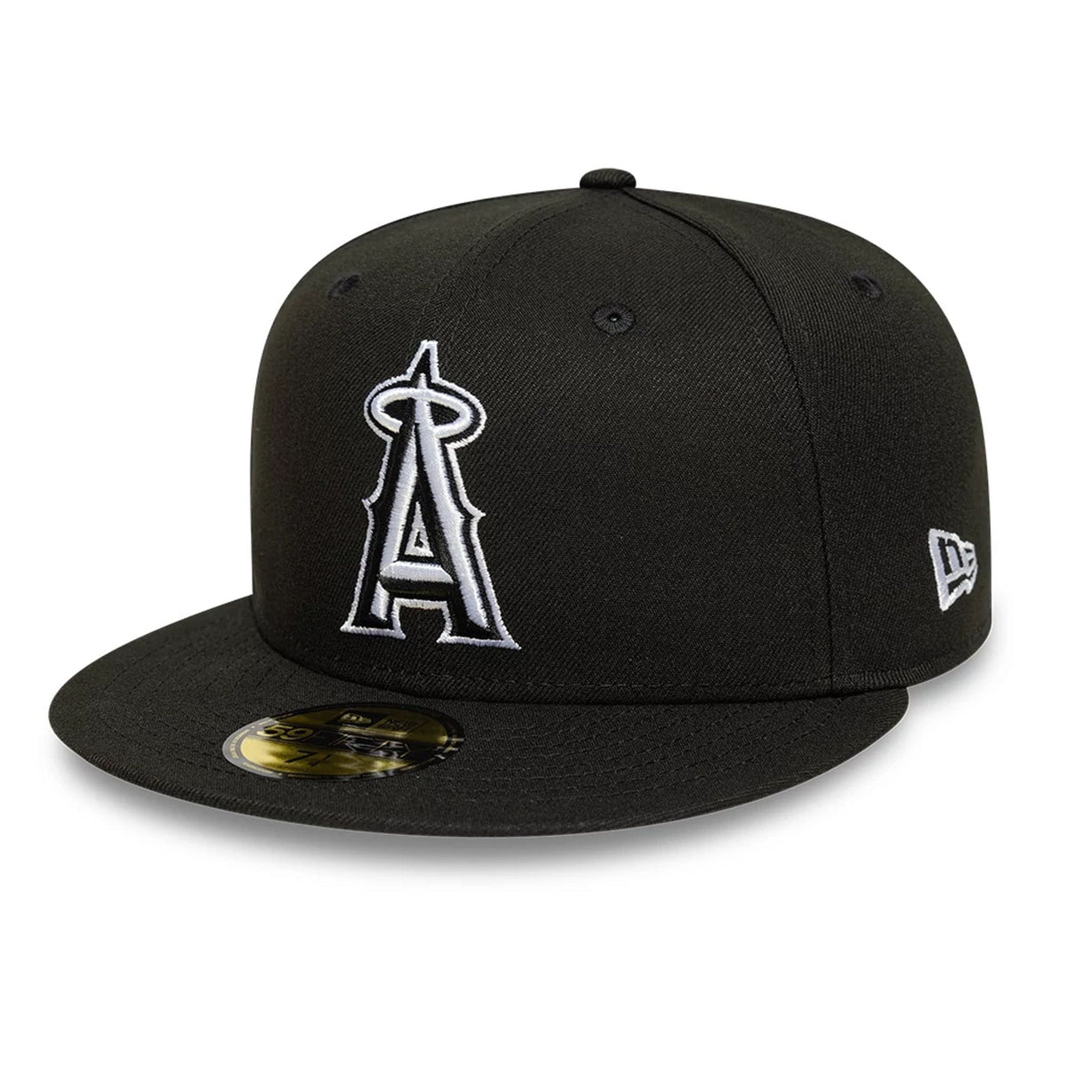 LA Angels MLB Black 59FIFTY Fitted Cap-klyvox
