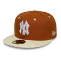 New York Yankees MLB Contrast Brown 59FIFTY Fitted Cap-klyvox