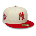 New York Yankees MLB Chrome Scarlet Cream 59FIFTY Fitted Cap-klyvox
